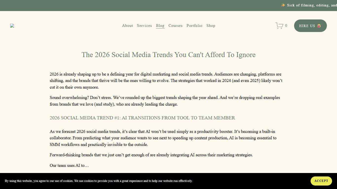 The 2026 Social Media Trends You Can't Afford To Ignore — Homemade Social